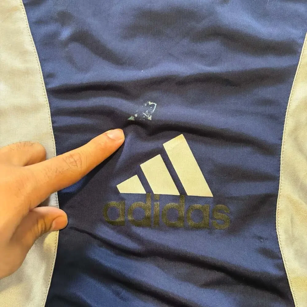 Vintage Adidas Short Sleeve Snap-Front Basketball Warm-Up Jersey Shirt